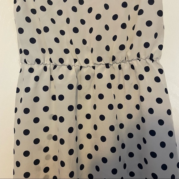 C’est Moi white with black polka dots sleeveless dress CUTE! - Picture 6 of 7